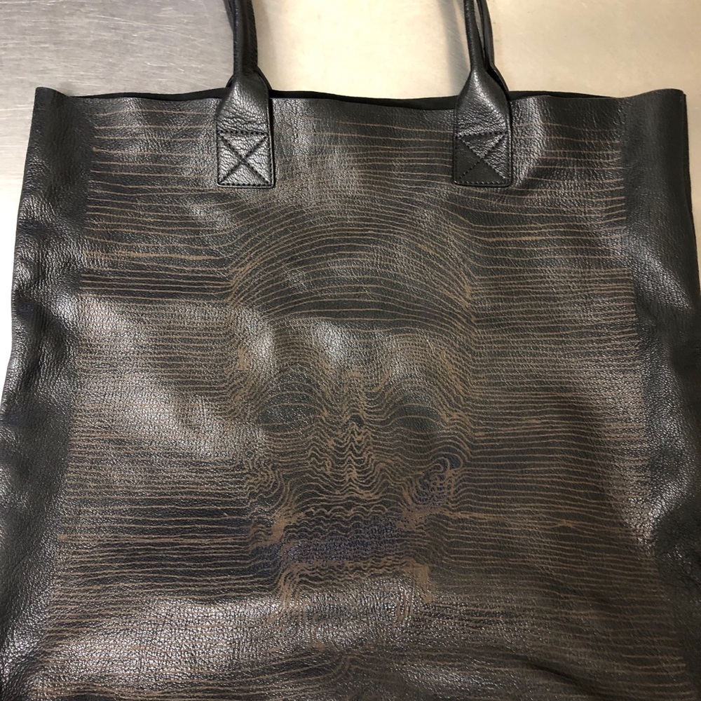 John Varvatos Shopper Tote w/Skull Design